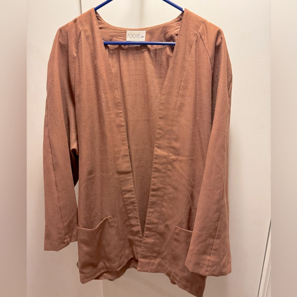 Brownish tan long blazer by Focus, too
